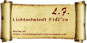 Lichtscheindl Flóra névjegykártya